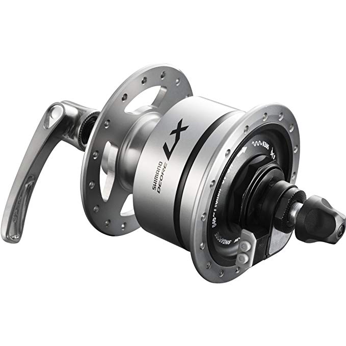 Shimano Deore LX DH-T670 Deore LX 6v 3.0w quick release dynamo front hub, 36h, silver