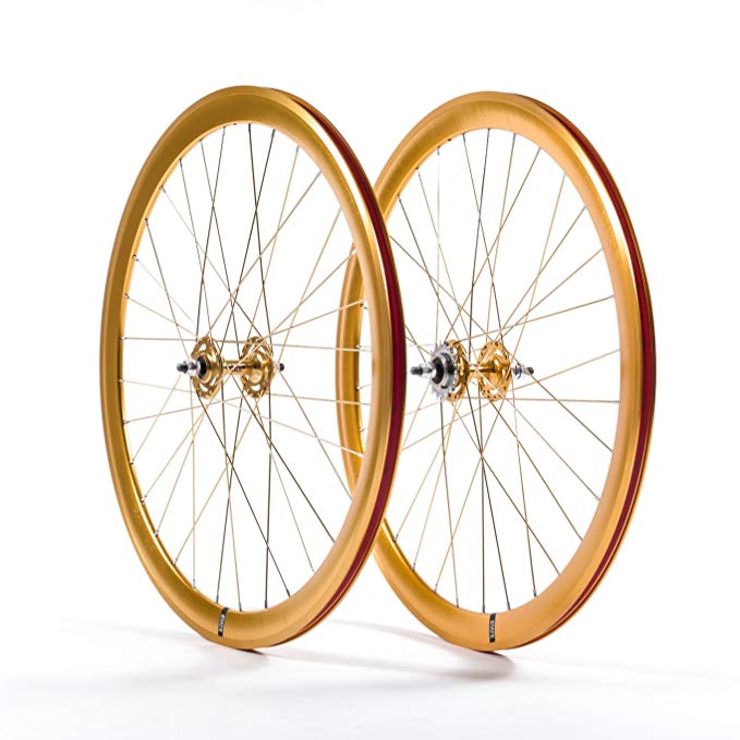 State Bicycle Fixed Gear/Fixie Machined Track Wheels (Front and Rear)