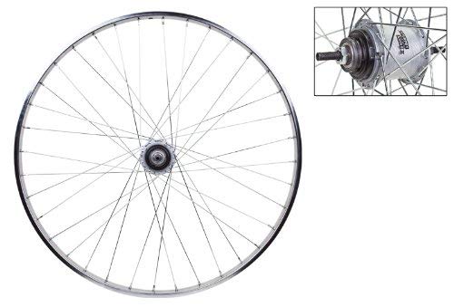 Wheel Master Rear Bicycle Wheel 26 x 1 3/8 36H, Steel Bolt On, Silver, Sturmey 3SP Hub