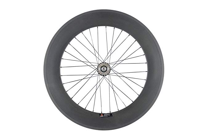 Sunrise Bike Carbon Track 88mm Matte Finish Clincher Rear Wheel for Fixed Gear Bike