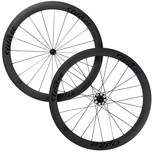 Wilee Bike 50mm Clincher Road Carbon Wheelset 3K Twill Matte Bicycle Carbon Wheels