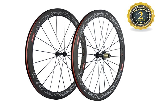 Superteam 50mm Clincher Wheelset 700c 23mm Width Cycling Racing Road Carbon Wheel Decal