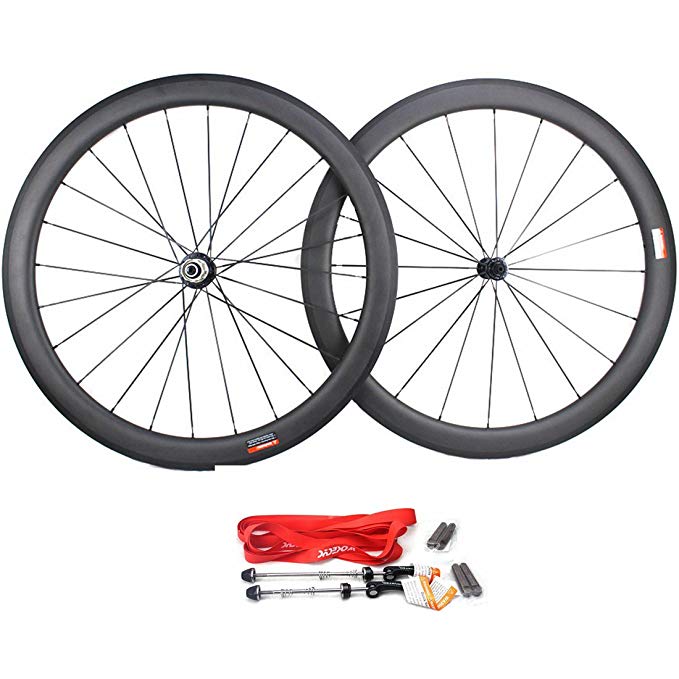 Road Bike Wheel set 50mm Clincher Carbon Fiber Matte 25mm Width For Shimano or Sram 10/11 Speed 700C Wheels