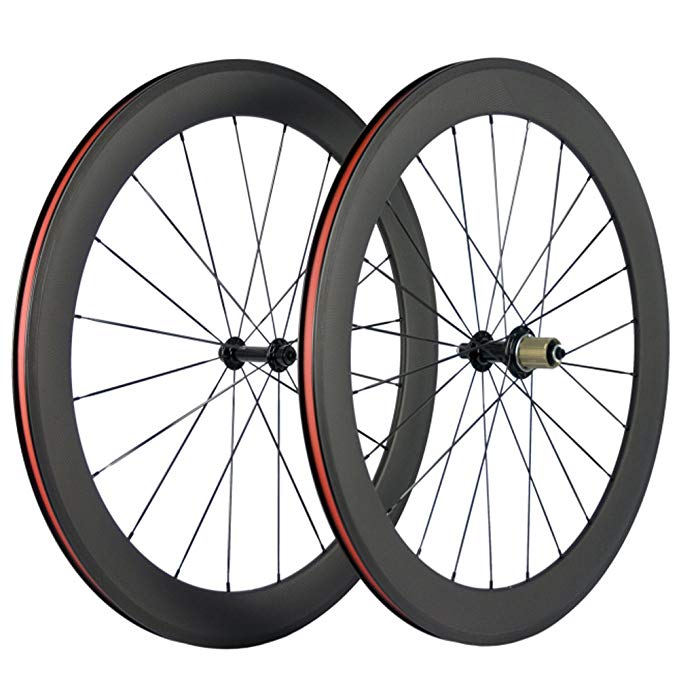 Ibicycle 60mm Clincher 23mm Carbon Wheelset Basalt Brake Surface 3K Matte Bicycle Wheels Powerway R13 Hub