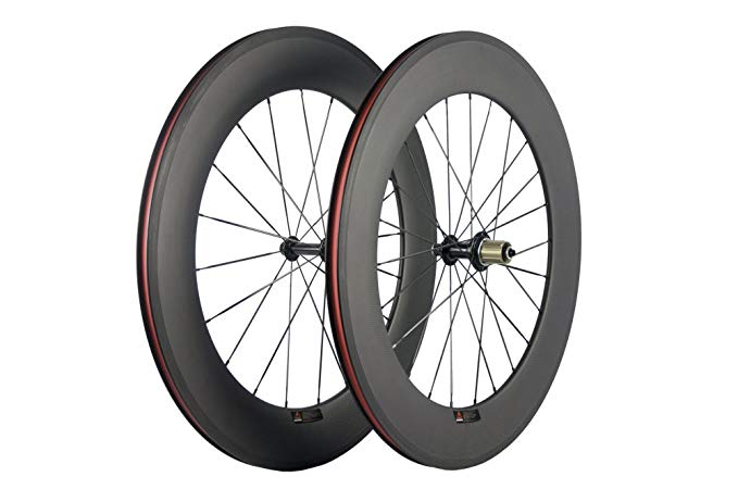 SunRise Bike 88mm Wheelset Clincher 700c Carbon Cyclocross Rim for Road Bicycle 23mm Width