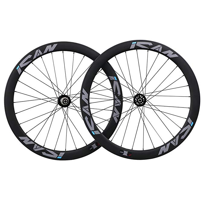 ICAN Cyclocross Bike 700C Carbon Clincher Wheelset 50mm Disc Brake Shimano 10/11 Speed