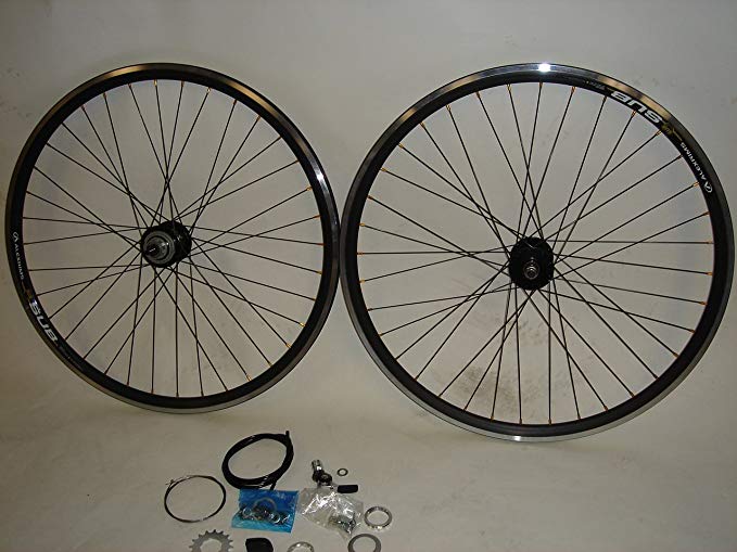 S3X 700c Alex Sub Sturmey Archer 3 Speed Hub Fixed Gear Road Track Fixie Bike Wheel Set with Shifter