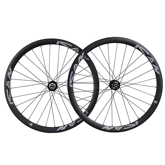 ICAN 38mm Disc Brake Cyclocross Bike Wheels Carbon Clincher Tubeless Ready Rim Shimano or Sram 10/11 Speeds