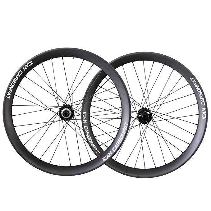 ICAN 26er Carbon Fat Bike Wheelset 32 Holes Shimano 10/11 Speeds Freehub 150x15mm Front 197x12mm Rear