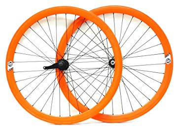 700c Origin 8 Coaster Brake Wheelset, Built in the USA (Orange)